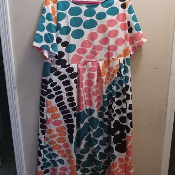 Colorful Polka Dot Midi Dress - Picture 1 of 1